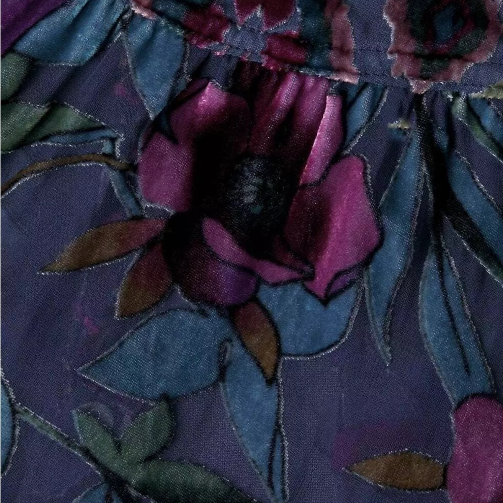 Johnny Was Clara Burnout Leda Shirt Embroidered Velvet blouse NWT - Picture 11 of 17